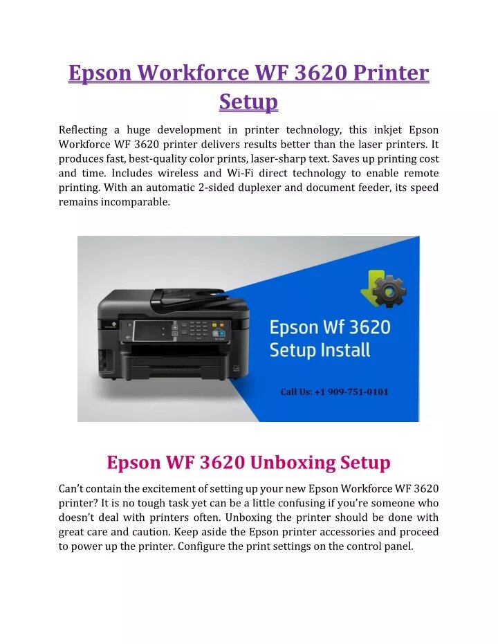 Epson WorkForce WF-3620 printer — compatible cartridges available